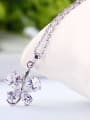 thumb Copper Alloy White Gold Plated Fashion Butterfly Zircon Necklace 1