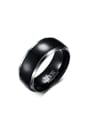 thumb Exquisite Black Gun Plated High Polished Titanium Ring 0