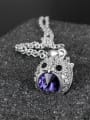 thumb Fashion Cubic Zirconias-covered Owl 925 Sterling Silver Pendant 1