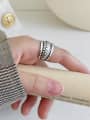thumb 925 Sterling Silver With Vintage Weave Lines Free Size Rings 2