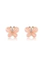 thumb Elegant Butterfly Shaped Opal Stud Earrings 0