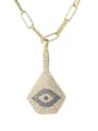 thumb Copper With Cubic Zirconia Fashion Evil Eye Necklaces 0