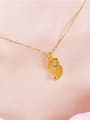 thumb Copper Alloy 24K Gold Plated Classical Creative Stamp Women Necklace 1