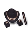 thumb Alloy Imitation-gold Plated Punk style Rhinestones Four Pieces Jewelry Set 0