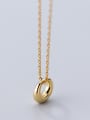 thumb 925 Sterling Silver With 18k Gold Plated Fashion Oval Necklaces 2