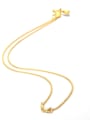 thumb 18K Gold Classic Tennis Racket Necklace 2