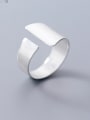 thumb 925 Sterling Silver With Silver Plated Trendy Geometric Rings 0