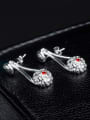 thumb Delicate Silver Plated Rhinestone Stud Earrings 1