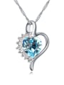 thumb Fashion Heart austrian Crystals Pendant Alloy Necklace 3