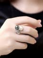 thumb Personalized Artificial Pearls Opening Ring 1