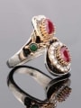 thumb Retro style Resin stones Crystals Alloy Ring 2