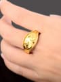thumb High Quality 24K Gold Plated Flower Pattern Copper Ring 2