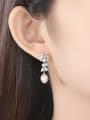 thumb 925 Sterling Silver With Platinum Plated Fashion Water Drop Drop Earrings 1