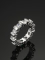 thumb Simple Style Zircons White Gold Plated Ring 2