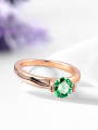 thumb High-quality Green  Rose Gold Swiss Zircon Ring 1