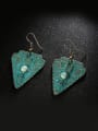 thumb Antique Bronze Plated Resin stone Triangle Alloy Earrings 2