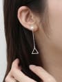 thumb Fashion Hollow Triangle Artificial Pearl Stud Earrings 1