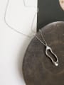 thumb Sterling silver shaped hollow necklace 0
