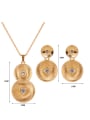 thumb Alloy Imitation-gold Plated Fashion Artificial Stones Round Two Pieces Jewelry Set 2