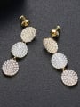 thumb Copper inlaid AAA zircon Round Earrings 0