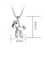 thumb 925 Sterling Silver With Cubic Zirconia Cute Animal Trojan Necklaces 2