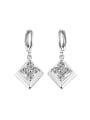 thumb Fashion Zircon Solid Rhombus Earrings 0