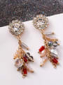 thumb Alloy With Rose Gold Plated Ethnic Round Flower Tassel  Drop Earrings 1