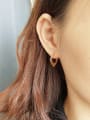 thumb Sterling Silver with geometric simplicity and golden ear studs earring 1