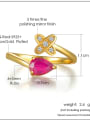 thumb Natural Ruby Cross Noble Opening Ring 4