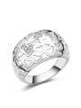 thumb Silver Plated Smooth Exaggerate Style Women Ring 0