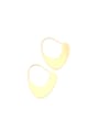 thumb Titanium With Gold Plated Simplistic Irregular Earrings 4