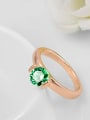 thumb High-quality Green  Rose Gold Swiss Zircon Ring 2