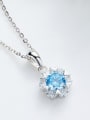 thumb Fashion Shiny Cubic Zirconias 925 Silver Pendant 2