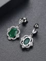 thumb Copper inlaid AAA zircon Vintage palace style earrings 2