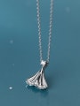 thumb 925 Sterling Silver With Cubic Zirconia Cute Fish Tail Necklaces 1