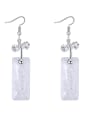 thumb Personalized Rectangular austrian Crystals Alloy Earrings 1