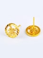 thumb Simple Flowery Gold Plated Stud Earrings 2