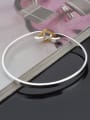 thumb Fashion Gold Plated Hollow Heart Copper Bangle 2