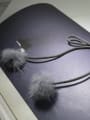 thumb Personalized Bowknot Fluffy Balls 925 Silver Sweater Chain 3