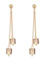 thumb Fashion austrian Crystals Gold Plated Alloy Drop Earrings 1