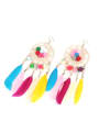 thumb Color Feather Handmade Fashion Drop Earrings 1