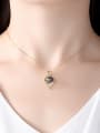 thumb Sterling silver with AAA zircon natural freshwater pearl necklace 1