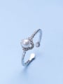 thumb All-match 925 Silver Pearl Ring 0