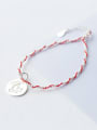 thumb Sterling silver sweet zodiac chicken ball red thread  bracelet 0