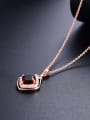 thumb Garnet Gemstone Rhombus Pendant 3