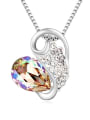 thumb Fashion Tiny Cubic Water Drop austrian Crystals Alloy Necklace 4