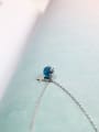 thumb Blue Crystal Ball Little Star Necklace 1