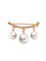 thumb Alloy With Artificial Pearl  Simplistic Irregular Brooches 3
