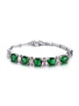 thumb All-match Colorful Oval Shaped AAA Zircon Copper Bracelet 0