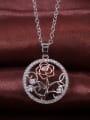 thumb Copper With Platinum Plated Simplistic Flower Necklaces 1
